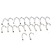 SODIAL(R) 20pcs Colorful Stainless Steel Rhinestone Curved Nose Studs Rings Bars Piercing