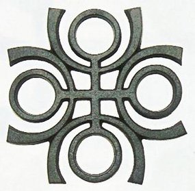 南部鉄器　瓶敷き　波紋