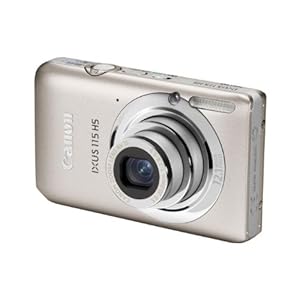 Canon IXUS 115 HS Digitalkamera (12 Megapixel, 4-fach opt. Zoom, 7,6 cm (3 Zoll) Display, Full HD, bildstabilisiert) silber