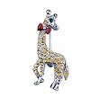 Red Bowtie Giraffe Brooches