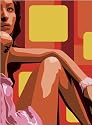 70er retro lounge Design Poster - Plakat - Kunstdruck - 50 x 70cm