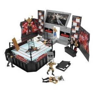 WWE Wrestling RAW Tables, Ladders and Chairs Arena Playset Ring by