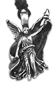 Holy Angel Silver Tone Pewter Pendant