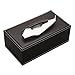 HOMETEK Luxury PU Leather Rectangular Tissue Box Holder Cover Case Tray Pumping for Home Office Car Automotive Brown