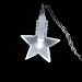 Brilliant White LED 10 Bulb White Flat Star Battery Lights