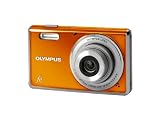 Olympus FE-4000 Digitalkamera (12 Megapixel, 4-fach opt. Zoom, 6,9 cm (2,7 Zoll) Display, Gesichtserkennung, i-Auto Mode, AF-Verfolgung) Tangerine Orange - 
