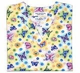 Rainbow Butterfly Print Scrub Top (XS-3X) SIZES RUN LARGE!