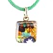 Handmade Murano Glass Pendant - Ally Square S Gold/Multi-Color Style 1 Handmade Murano Glass Pendant - Ally Square S Gold/Multi-Color Style 1