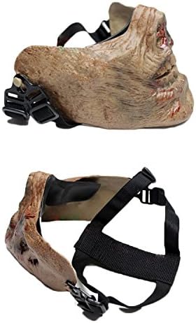 Sharkly Cs Tactical Mask COD Skeletons Seal Face Mask Skull Mask (Zombie Khaki)