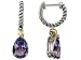 3.25 cts 925 Sterling Silver and 18k Gold Two Tone Genuine Lab Created Alexandrite Earrings