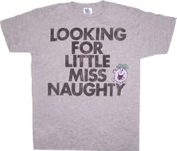 Junk Food Looking For Little Miss Naughty Gray T-shirt Tee