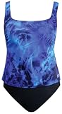 Reebok Women's Waterfitness Aqua Minded Tankini Two Piece Swimsuit
