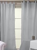 RIDEAU A OEILLETS 140x250 SATIN GRIS