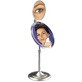 Zadro Multi-Mag Satin Nickel Pedestal Vanity Mirror