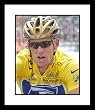 Lance Armstrong USA Cycling Framed 8x10 Photograph Tour de France Helmet On