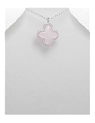 Resin Pendant Necklace In 92.5 Sterling Silver