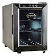 6 Bottle Wine Cooler Stainless Elect Contrl Light Slide-Outshelves