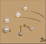白真珠/ホワイトパール ピアス/スタッド18K/18k/金/ゴールド/パールピアス 1ペア=3ペア/楽しめる3点セット/誕生石/カラーストーン