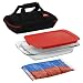 Pyrex Portable 4-Piece Set, includes 1-ea 3-qt Easy Grab Oblong, RedCover, Large Unipack, Black Carrier