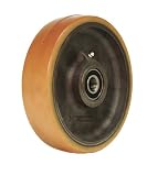 RWM Casters UIB-0820-08-INF 8″ Diameter X 2″ Width Polyurethane Infinity Vulkollan Wheel with Straight Roller Bearing, 2000 lbs Capacity