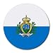 San Marino Flag Round Mouse Pad