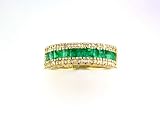 14K 1.15 CTW Emerald & Diamond Band
