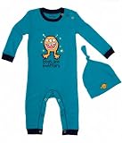 Hatley Infant Coverall and Hat - Aliens Take me to your Leader, Peacock, 12-18 months