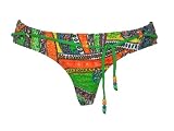 Rampage Green Mod Paisley Swimsuit-bottoms w/Beaded Belt L