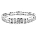 Diamond Rolex Style Mens Bracelet 14K White Gold