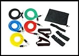 Resistance Bands Power Cords/Tubes 11pc Set, New Home Gym, Ideal For Home Fitness, Yoga, Pilates, Strength Building, Abs Workout, Get Toned And Lose Weight