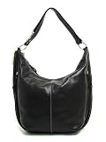 ROBE DI FIRENZE Italian Designer Black Leather Hobo Shoulder Bag