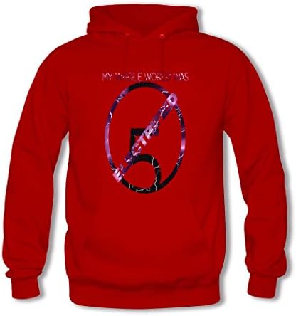 SHSUE Men's Fifth Harmony Printed Cotton Hooded Sweatshirt XXX-Large Red