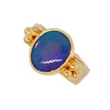 Black Opal Byzantine Ring