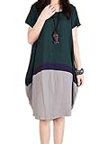 【TPGROWIN】 マタニティ ウェア 授乳服 ワンピース バイカラー チュニック エレガント 外出着 妊婦服 出産 準備 産前 産後 全3色 (XL, グリーン)