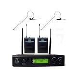 Aur008/ub670 UHF Dual Channel 32 Selectable Frequency Mini Headset Wireless Microphone