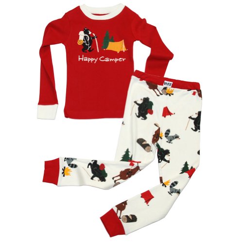 Lazy One Happy Camper Cotton Pajamas for Big Boys'