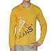 Mens Calvin Klein CK Jeans yellow long sleeve t-shirt top. Great looking casual top w...