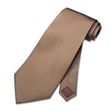 100% SILK Solid Light Brown Neck Tie. Men's NeckTie.
