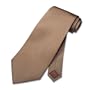 100% SILK Solid Light Brown Neck Tie. Men's NeckTie.