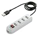 BUFFALO USB2.0Hub �Z���t&�o�X�p���[ 4+1�|�[�g �X�C�b�`�t �z���C�g BSH5A02WH
