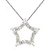 9ct White Gold Ladies 10 Diamond Star Pendant & 18 Chain