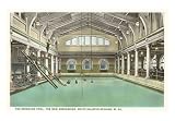 Pool, Greenbrier Hotel, White Sulphur Springs, West Virginia Art Poster Print, 18x13