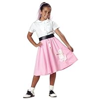 Girls 50's Pink Poodle Costume Skirt