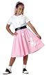 Girls 50's Pink Poodle Skirt Costume - Child Medium