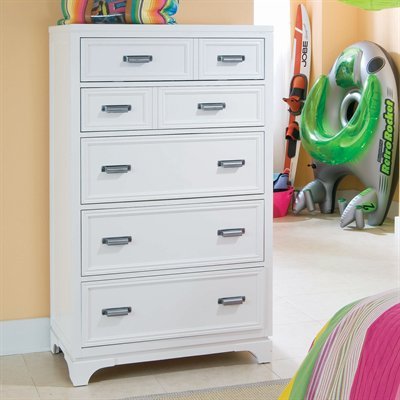Lea Freetime Kids 5 Drawer Chest in Aspen White Finish