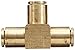 Eaton Weatherhead 1864X6 Brass CA360 D.O.T. Air Brake Tube Fitting, Union Tee, 3/8