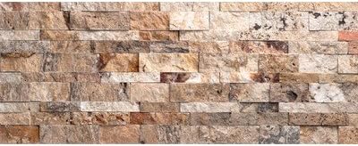 Nebula Random Sized Travertine Splitface Mosaic in Multi (Set of 5)