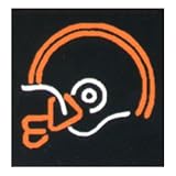Orange & White Football Helmet Neon Sign