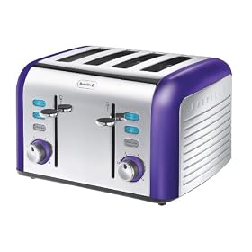 Breville Opula Collection VTT335 4 Slice Toaster Stainless Steel, Amethyst