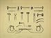 C1840 Horse Anatomy Farriers Tools Implements Hobbles